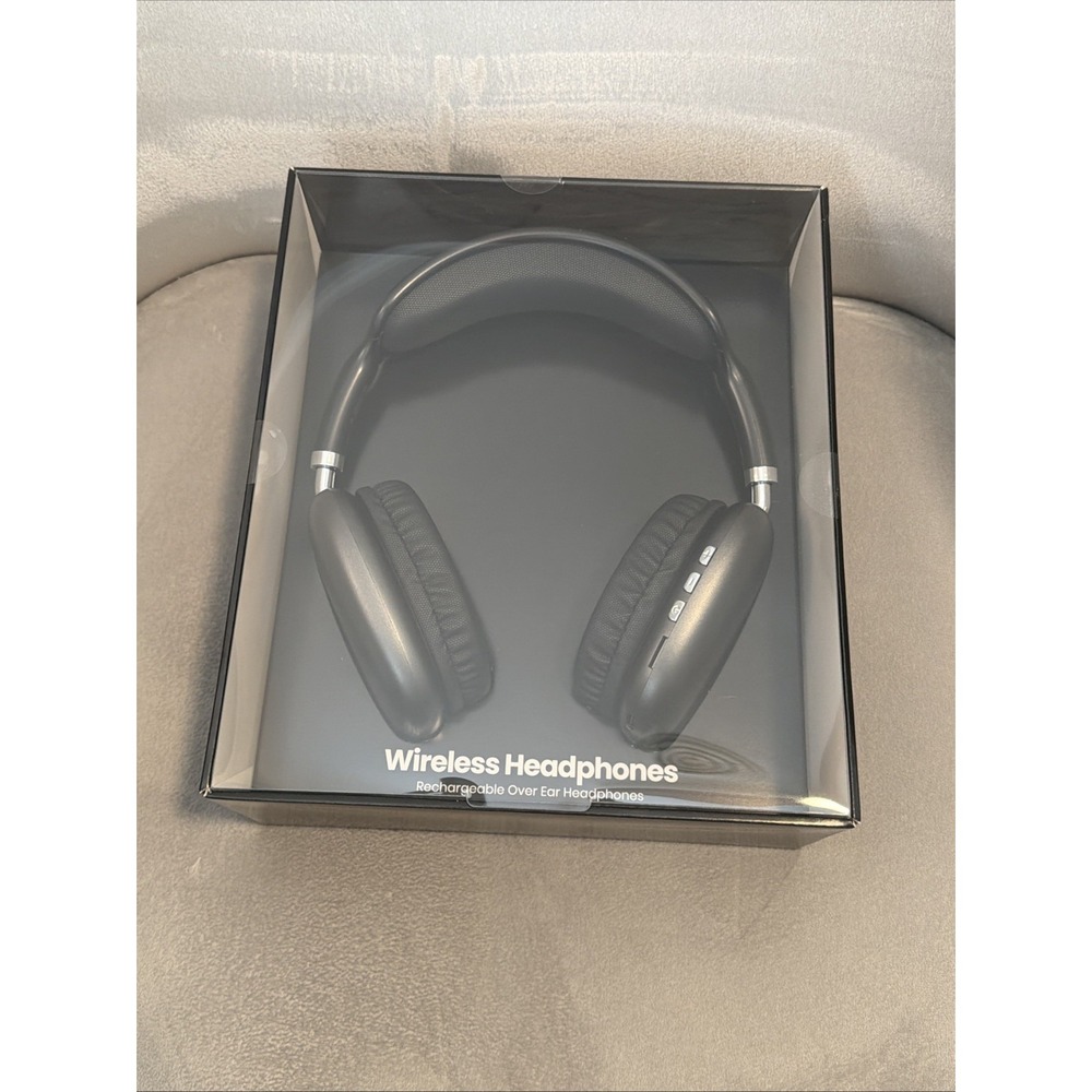 GEMS Wireless Over-Ear Bluetooth Headphones Noise Canceling Black Open Box